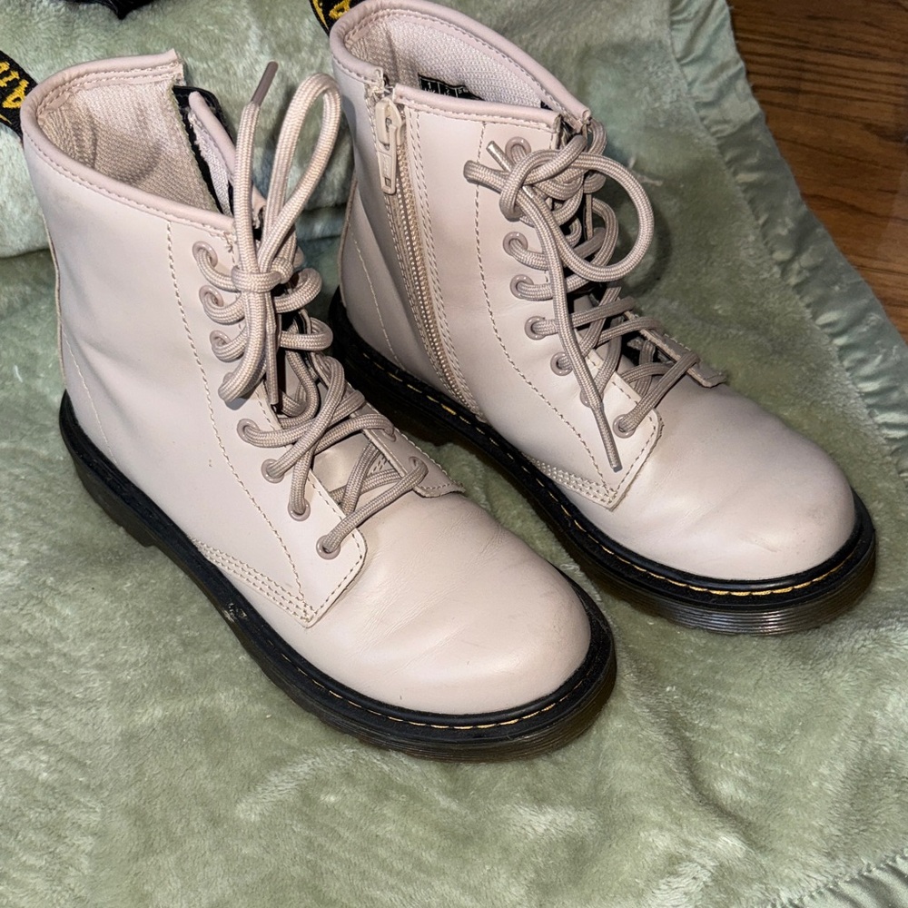 Dr. Martens Light Beige Combat Boots